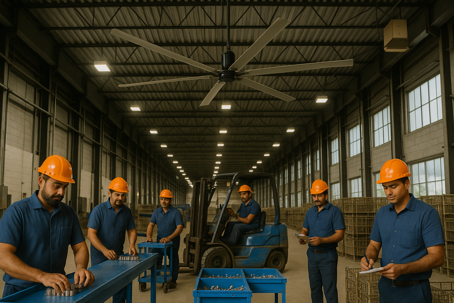 Industrial welding sparks with metal machinery